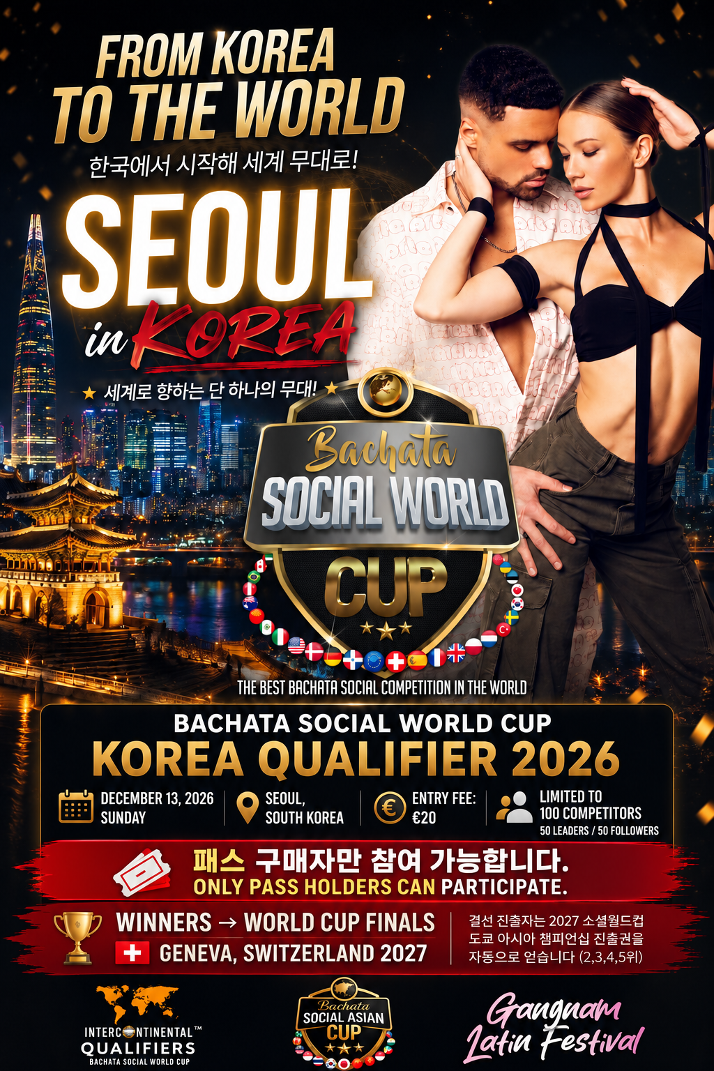 Bachata Social World Cup Korea Qualifier 2026 poster